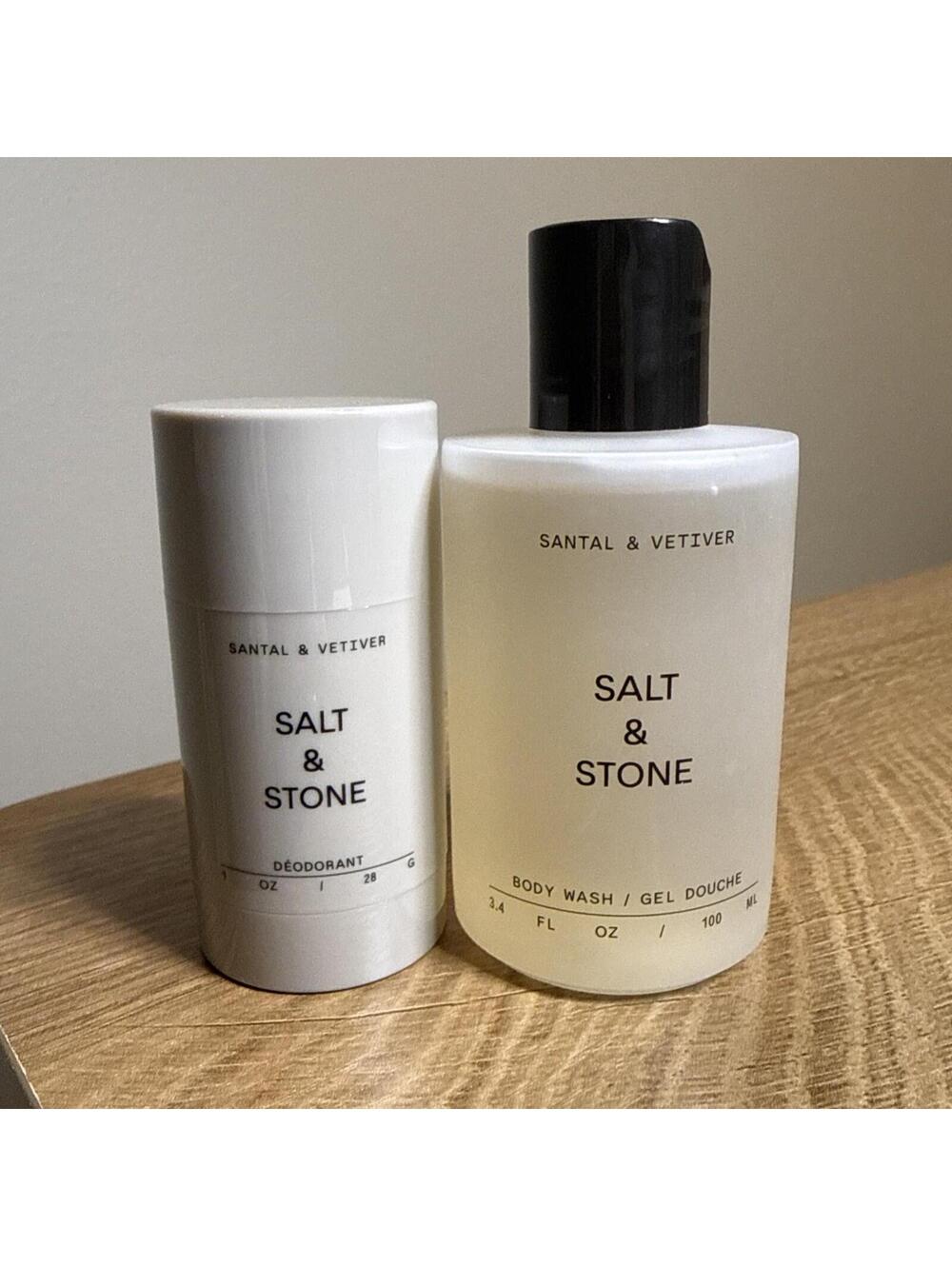 Salt & Stone Santal & Vetiver Deodorant (1 Oz) & Body Wash (3.4 Oz)